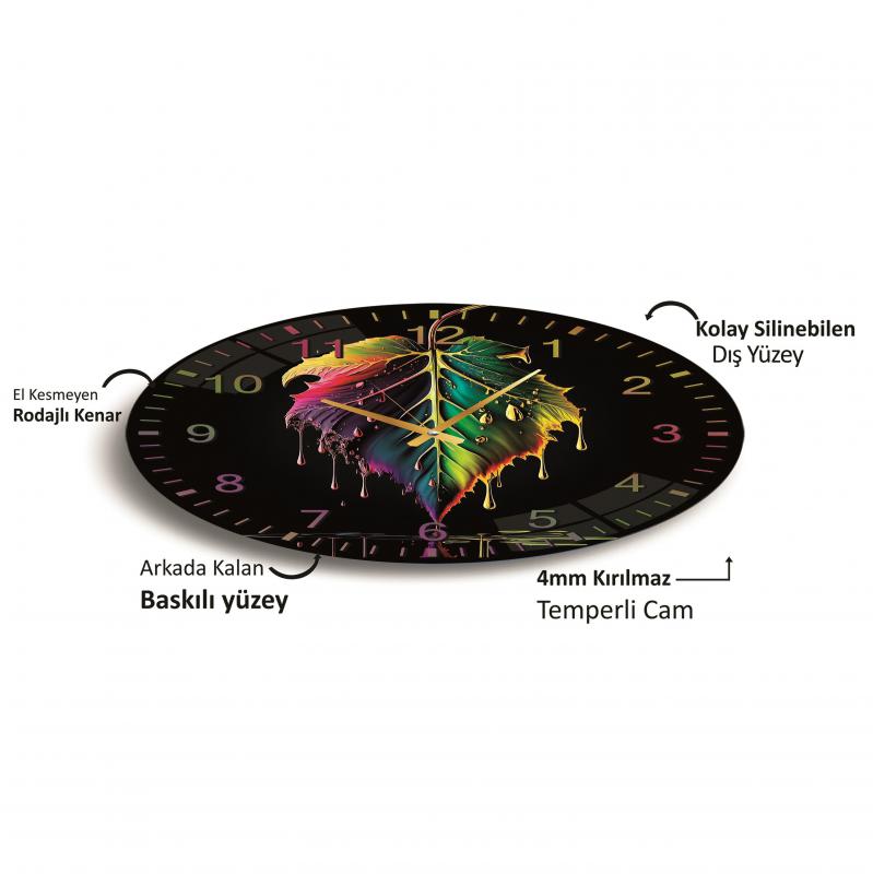Renkli%20Yapraklar%20Cam%20Saat%20-%2060%20cm