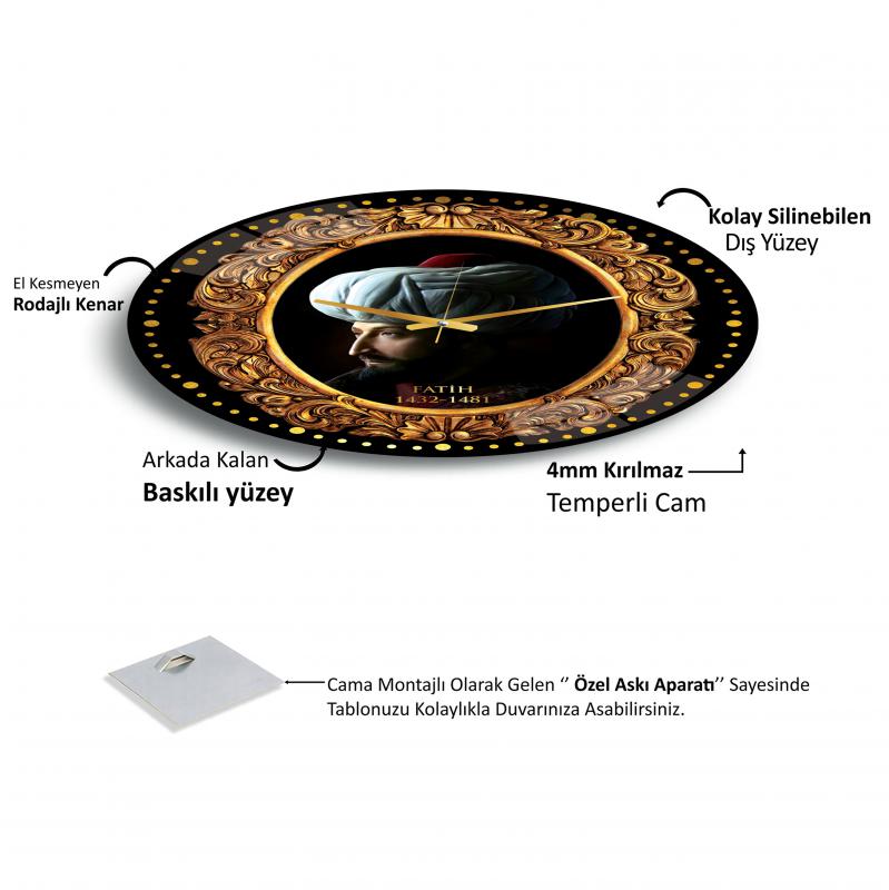 Fatih%20Sultan%20Mehmet%20Cam%20Saat%20-%2040%20cm