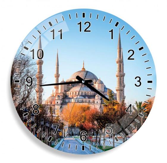 Ayasofya Cami Cam Saat - 40 cm